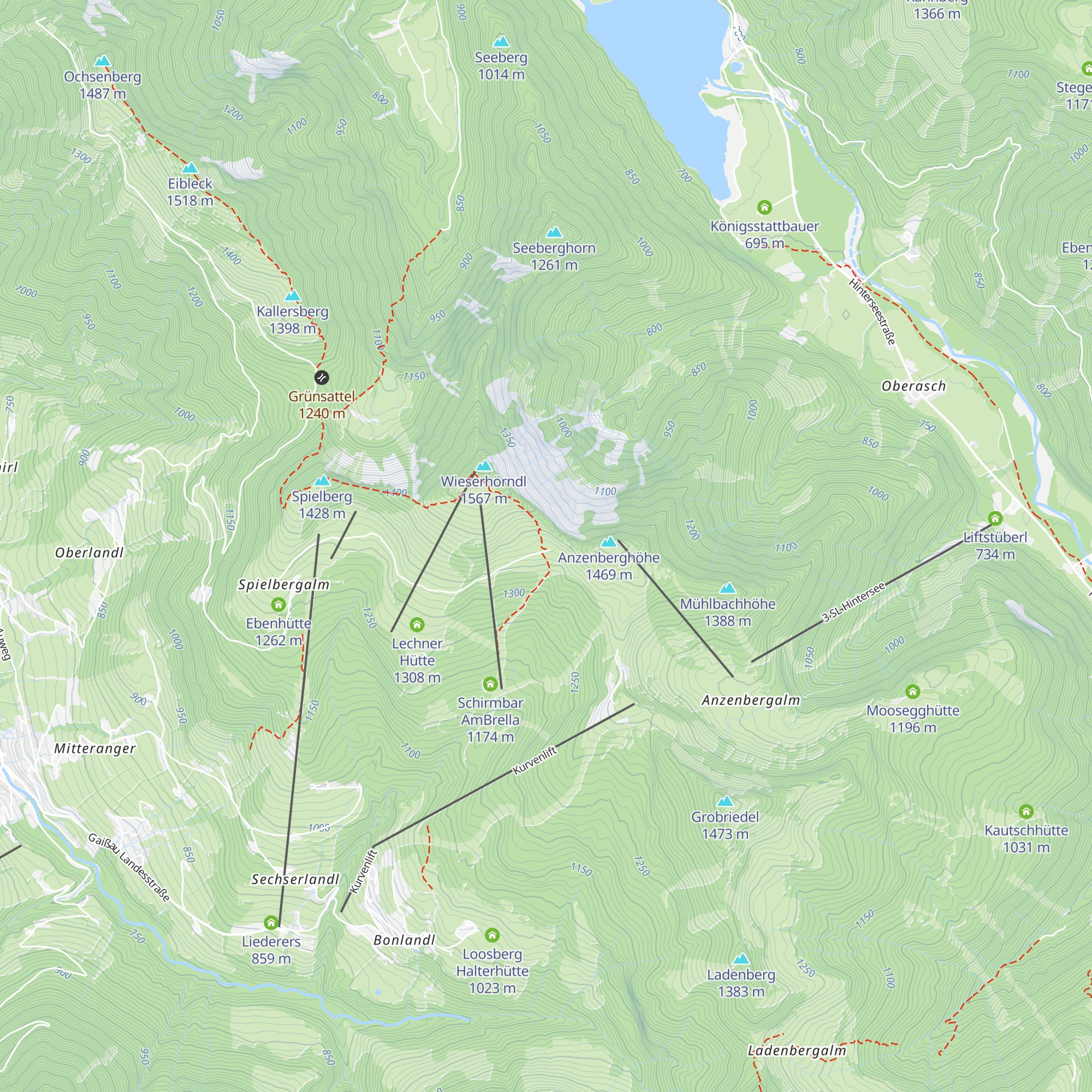 Latschenalm Krispl-Gaißau map