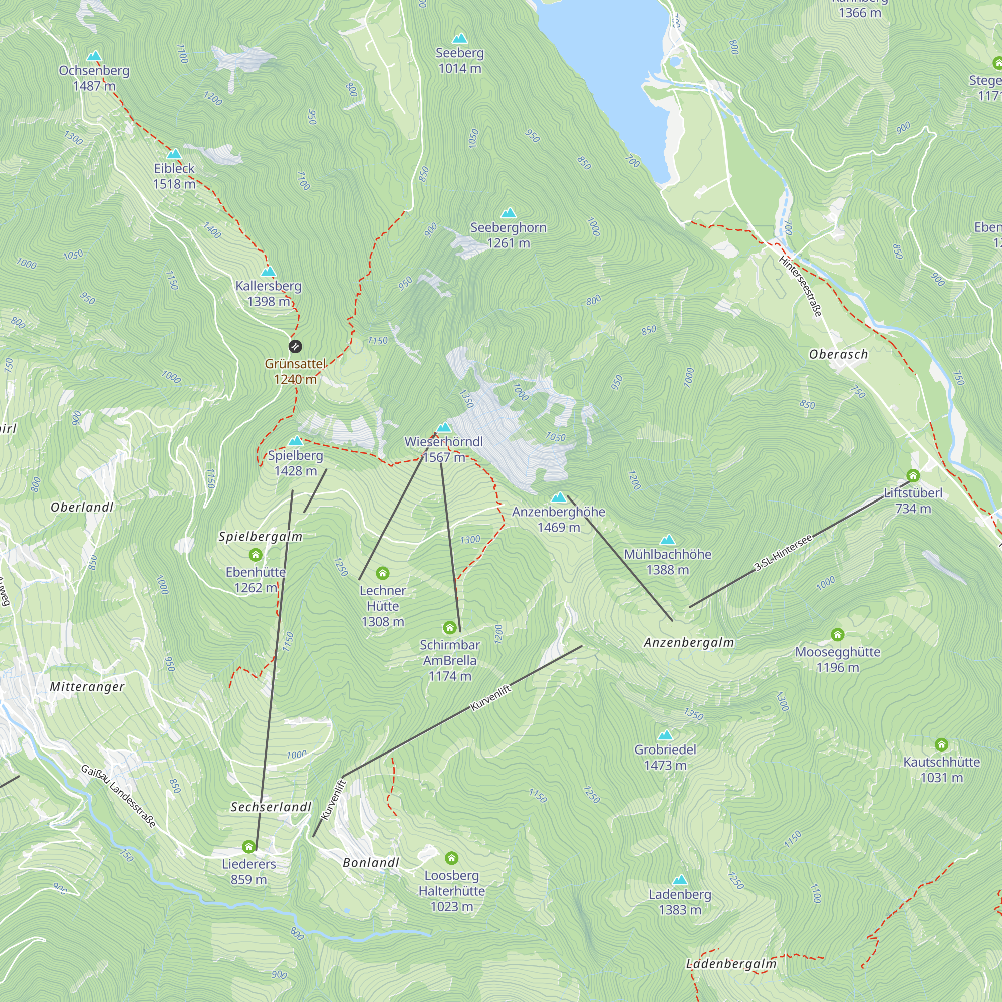 Latschenalm Krispl-Gaißau map