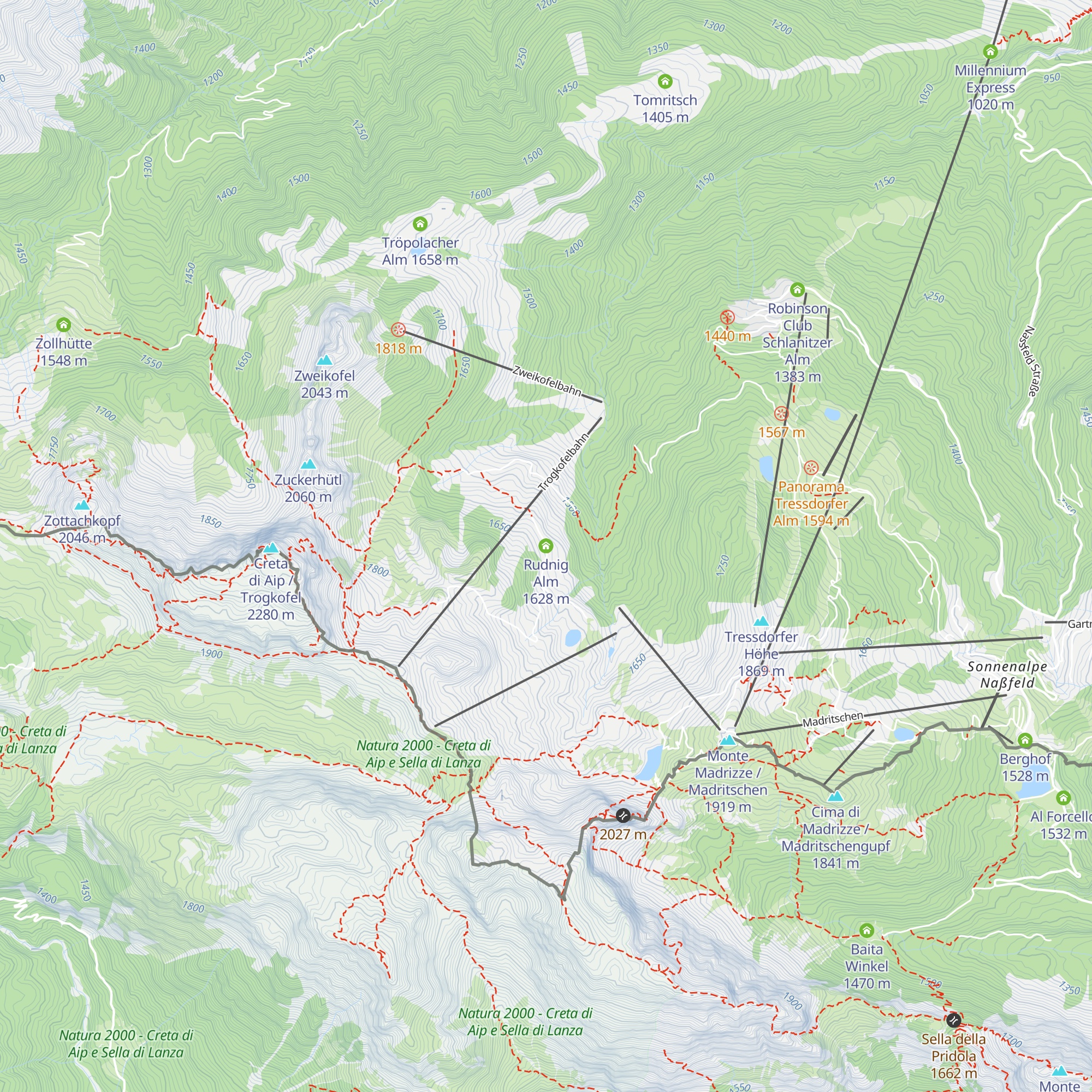 Rudnig Alm map