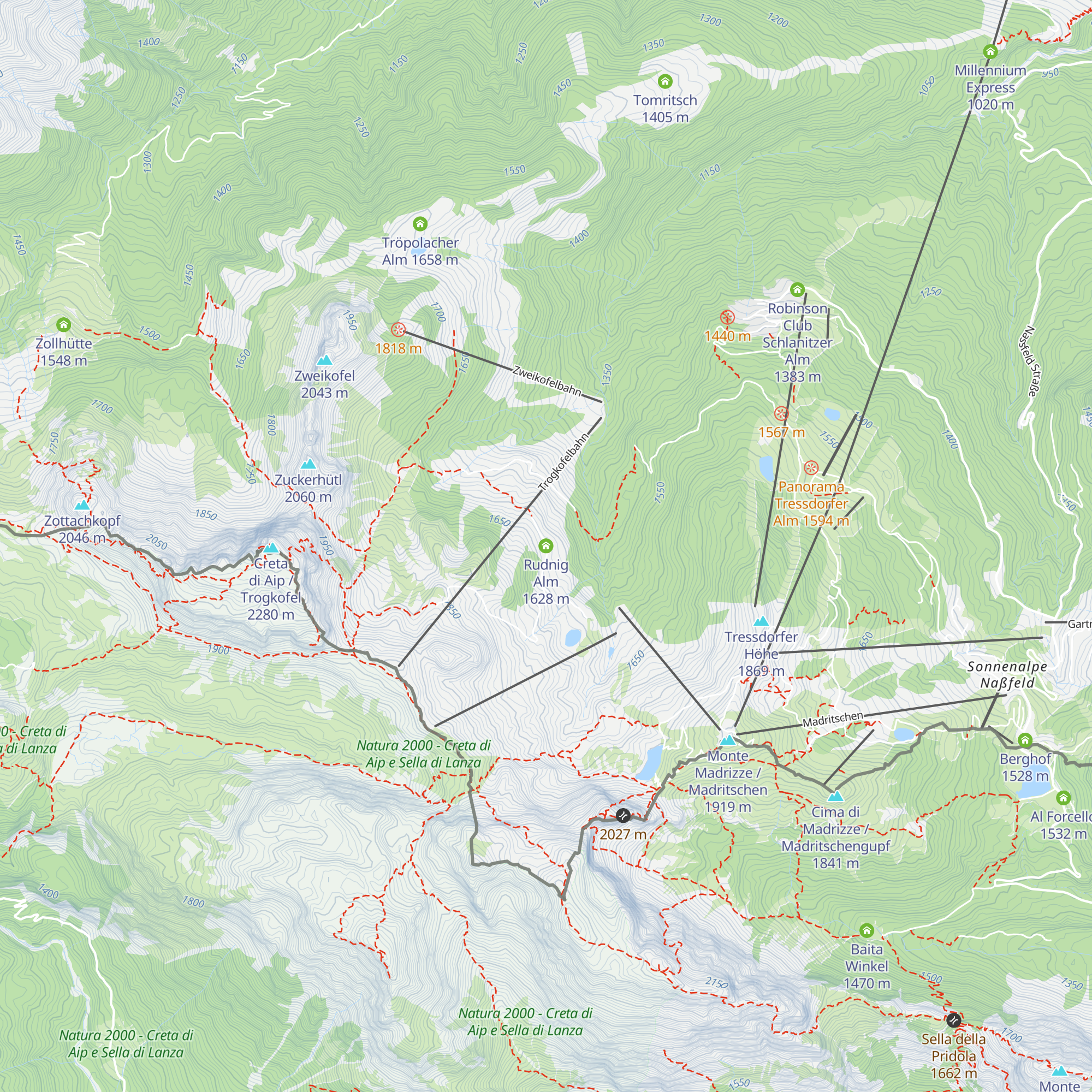 Rudnig Alm map