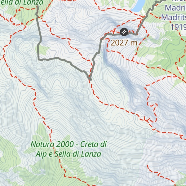 Map of Monte Cavallo di Pontebba
