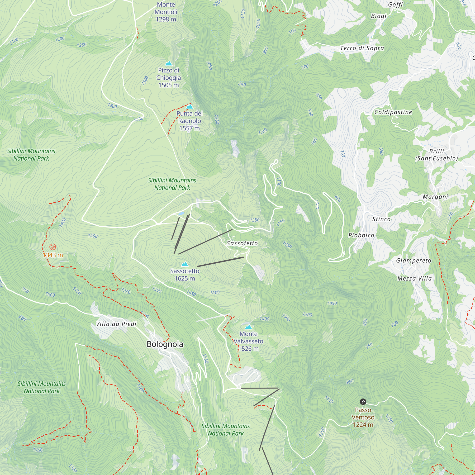 Rifugio Fonte Lardina map