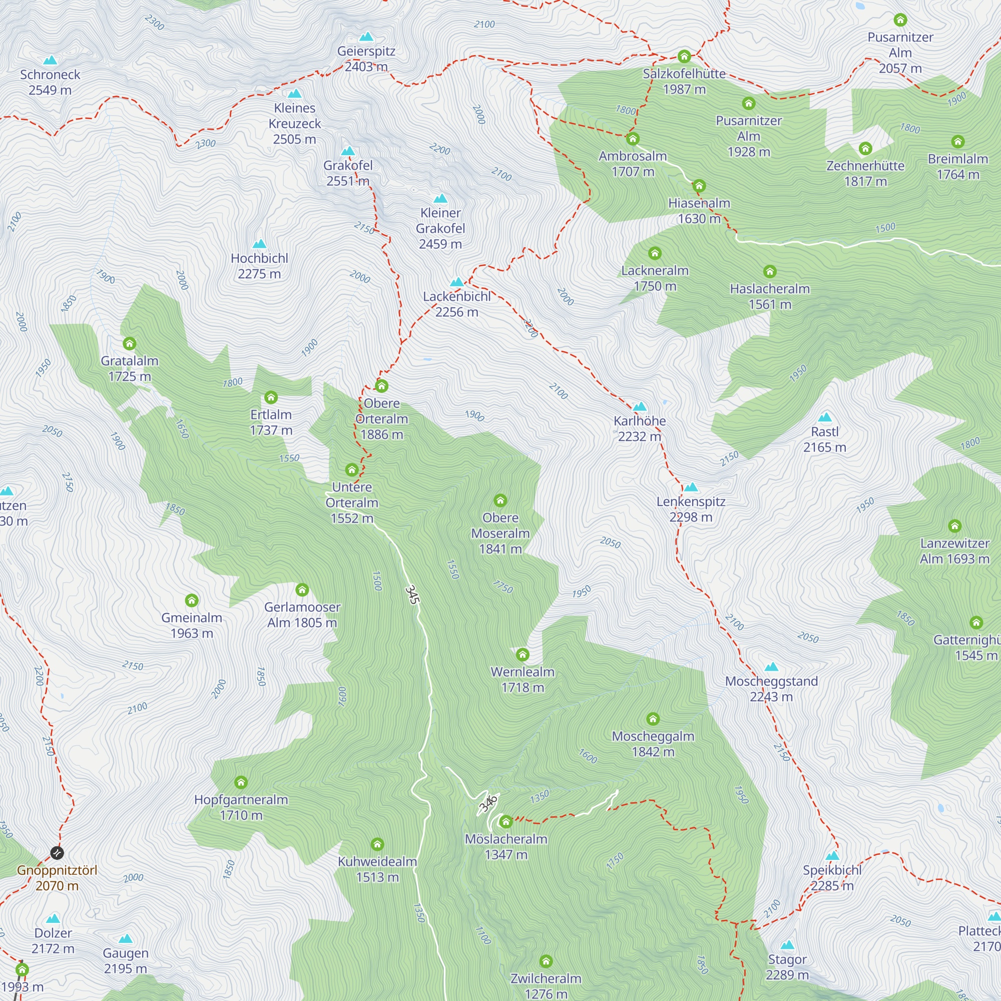 Obere Moseralm map