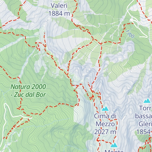 Map of Cima della Vacca