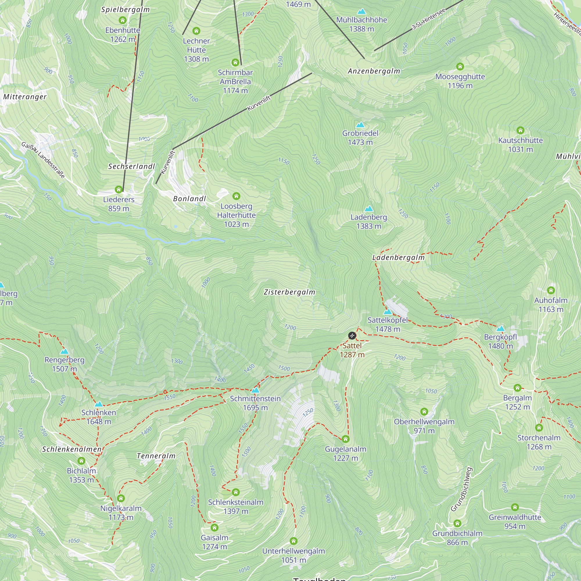 Ascheralm map