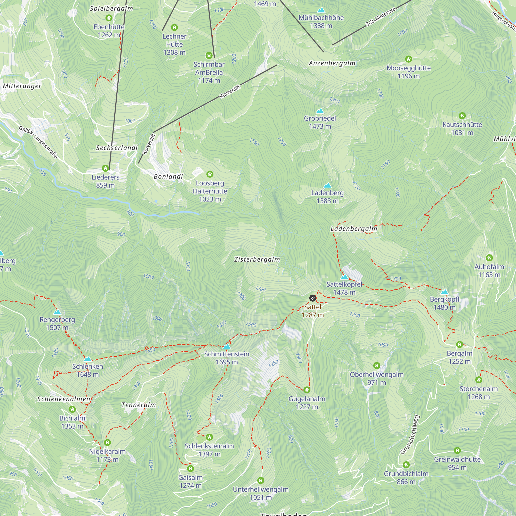 Ascheralm map