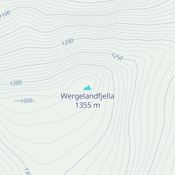 Map of Wergelandfjella