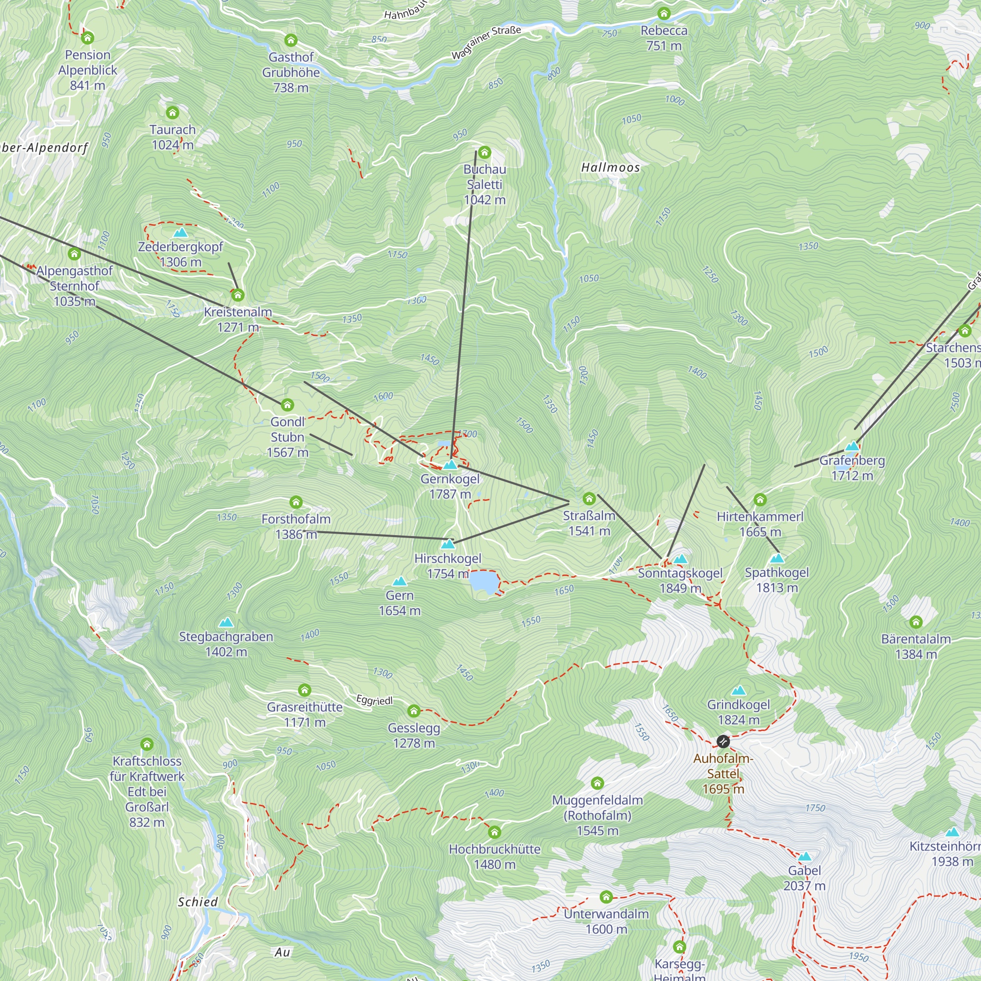 Haibenalm map