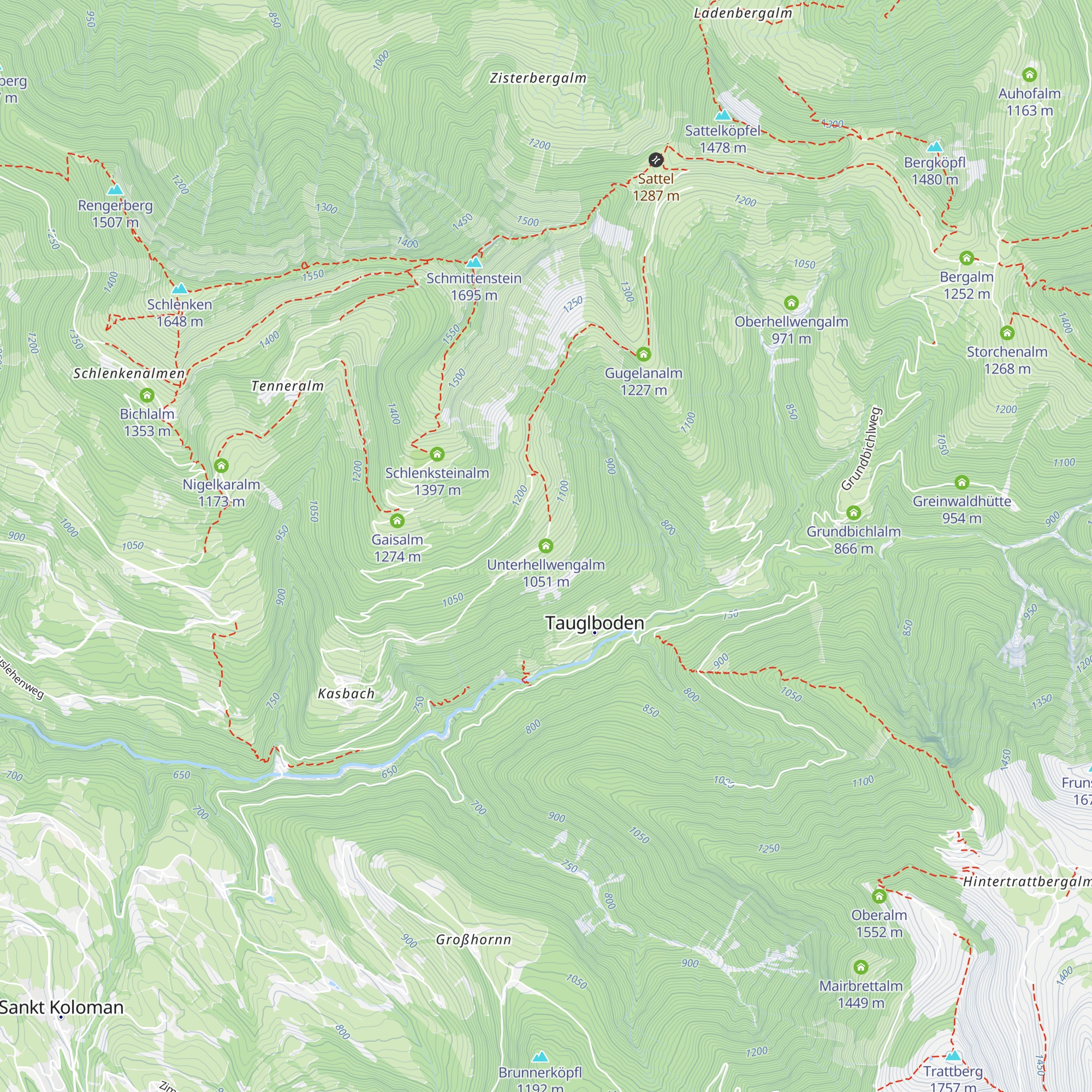 Unterhellwengalm map