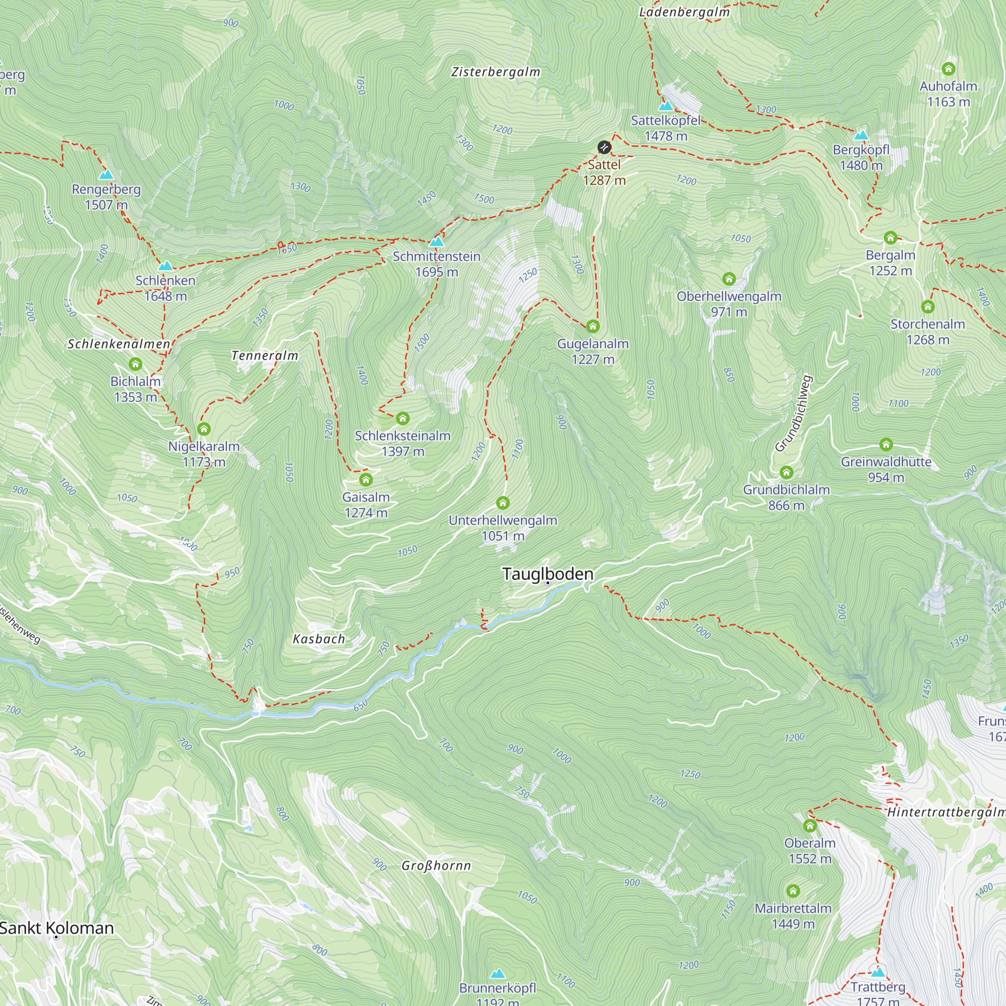 Unterhellwengalm map