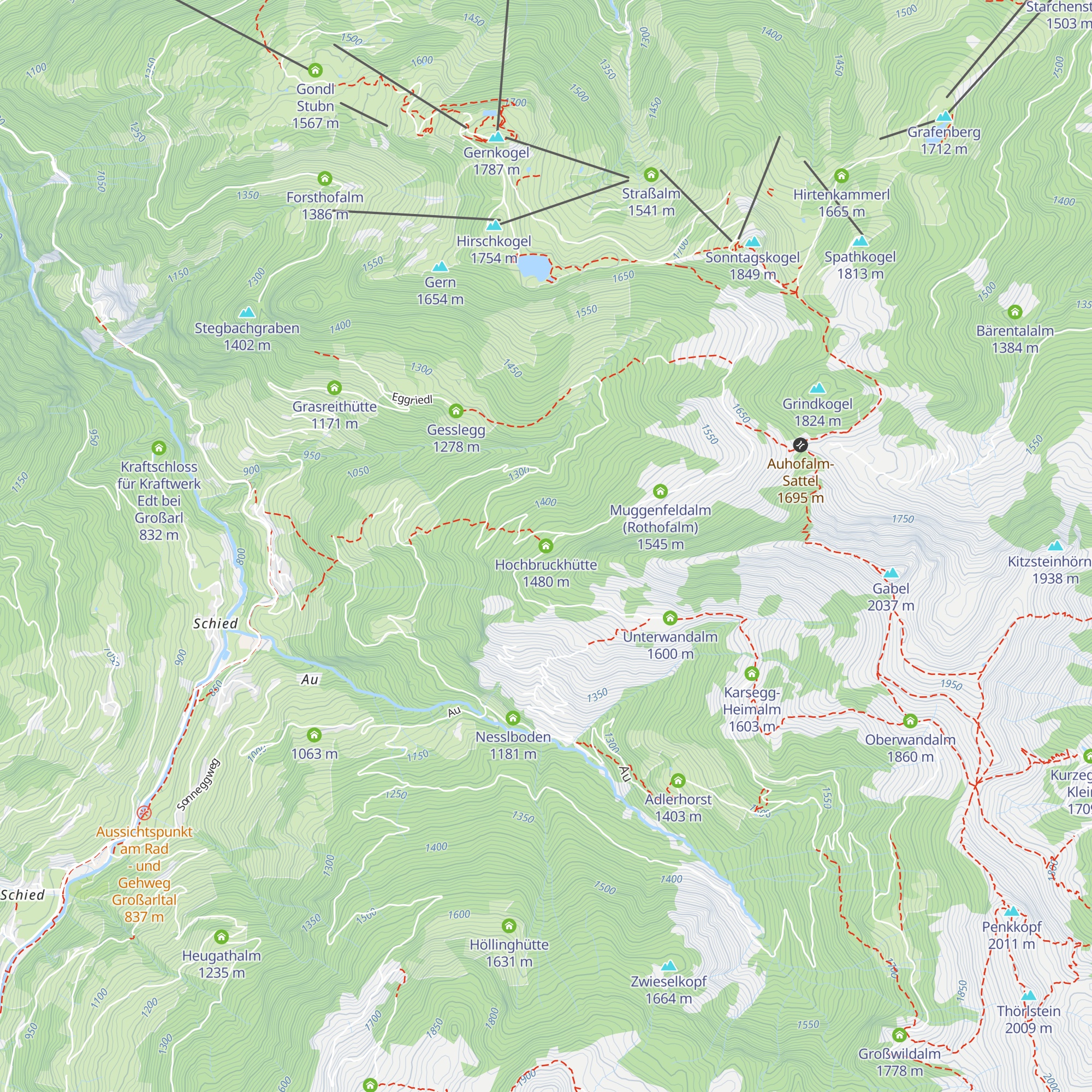 Hochbruckhütte map