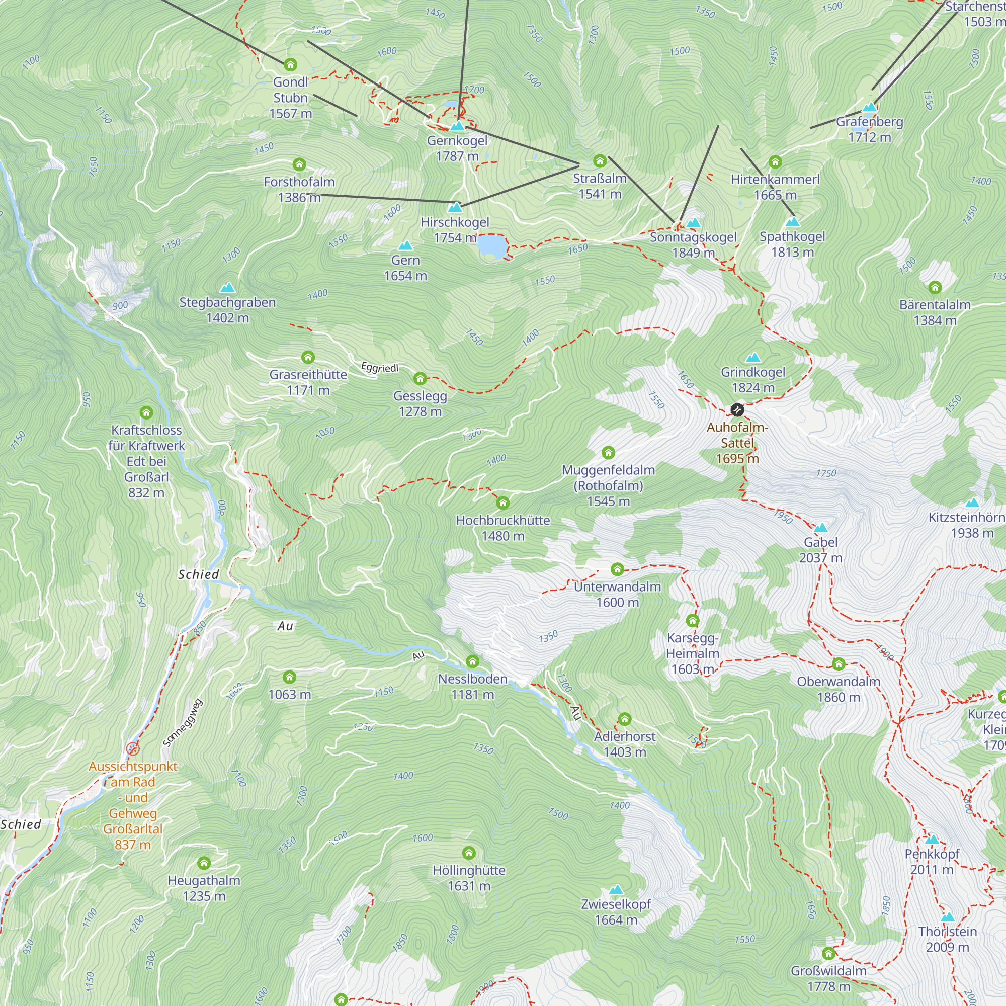 Hochbruckhütte map