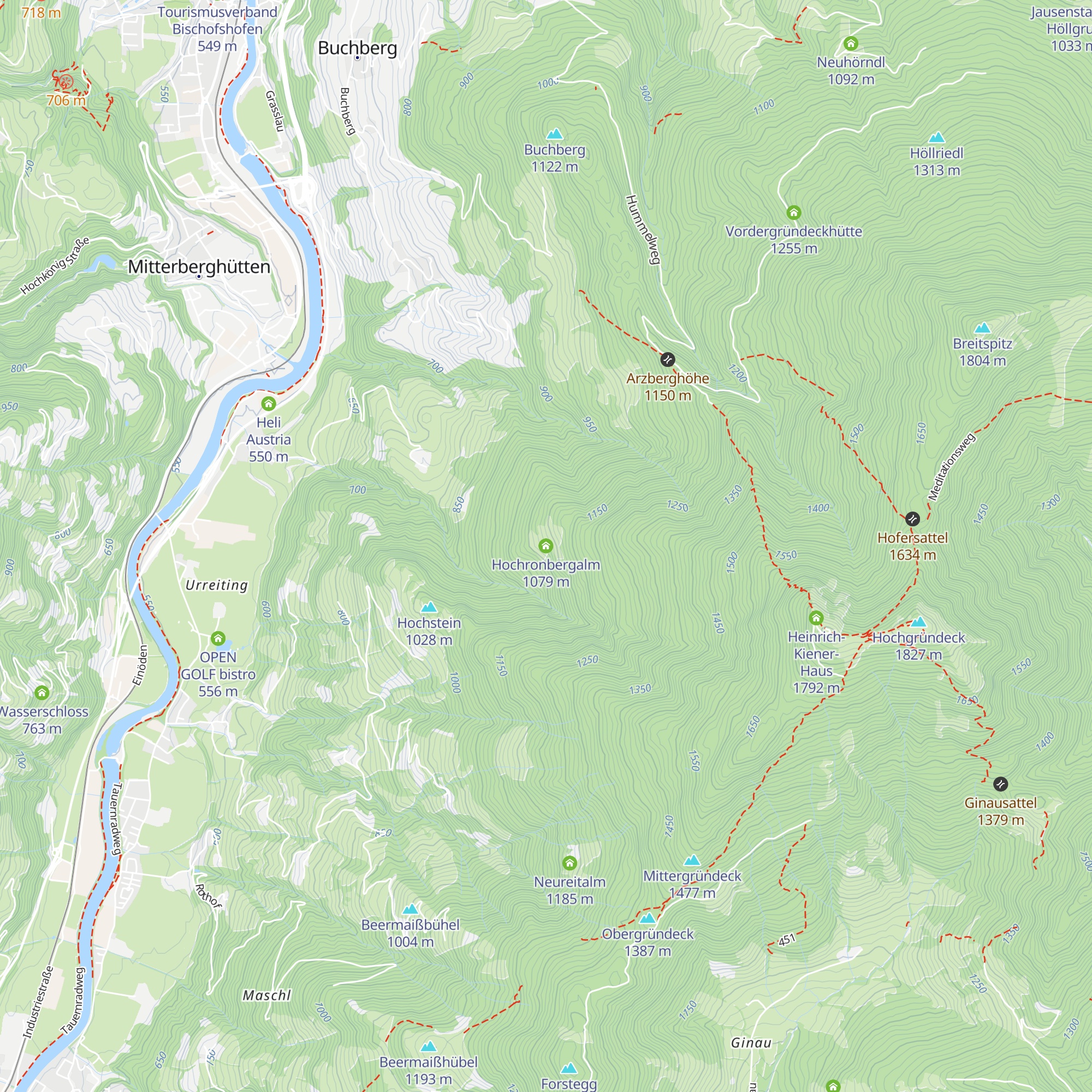 Hochronbergalm map
