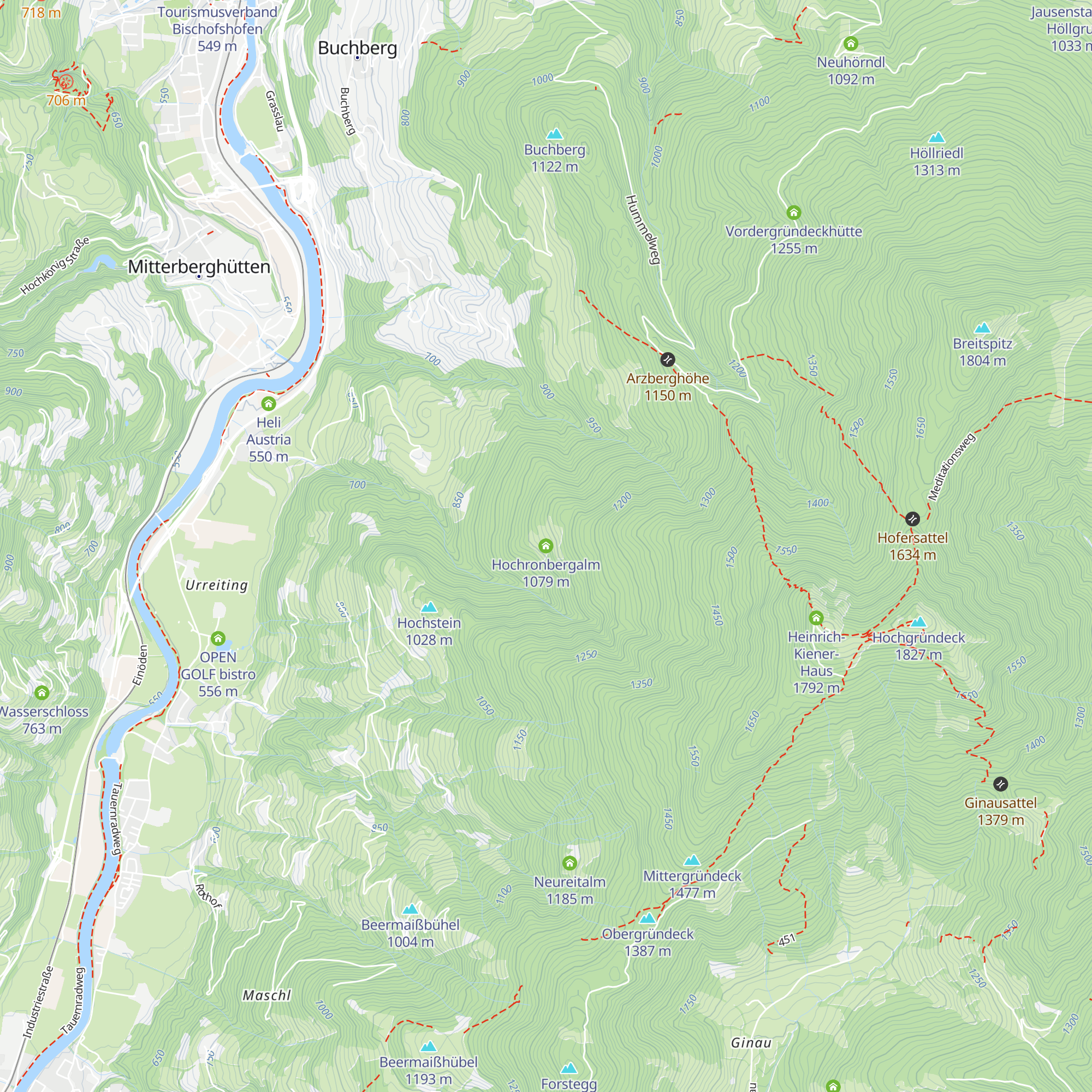 Hochronbergalm map