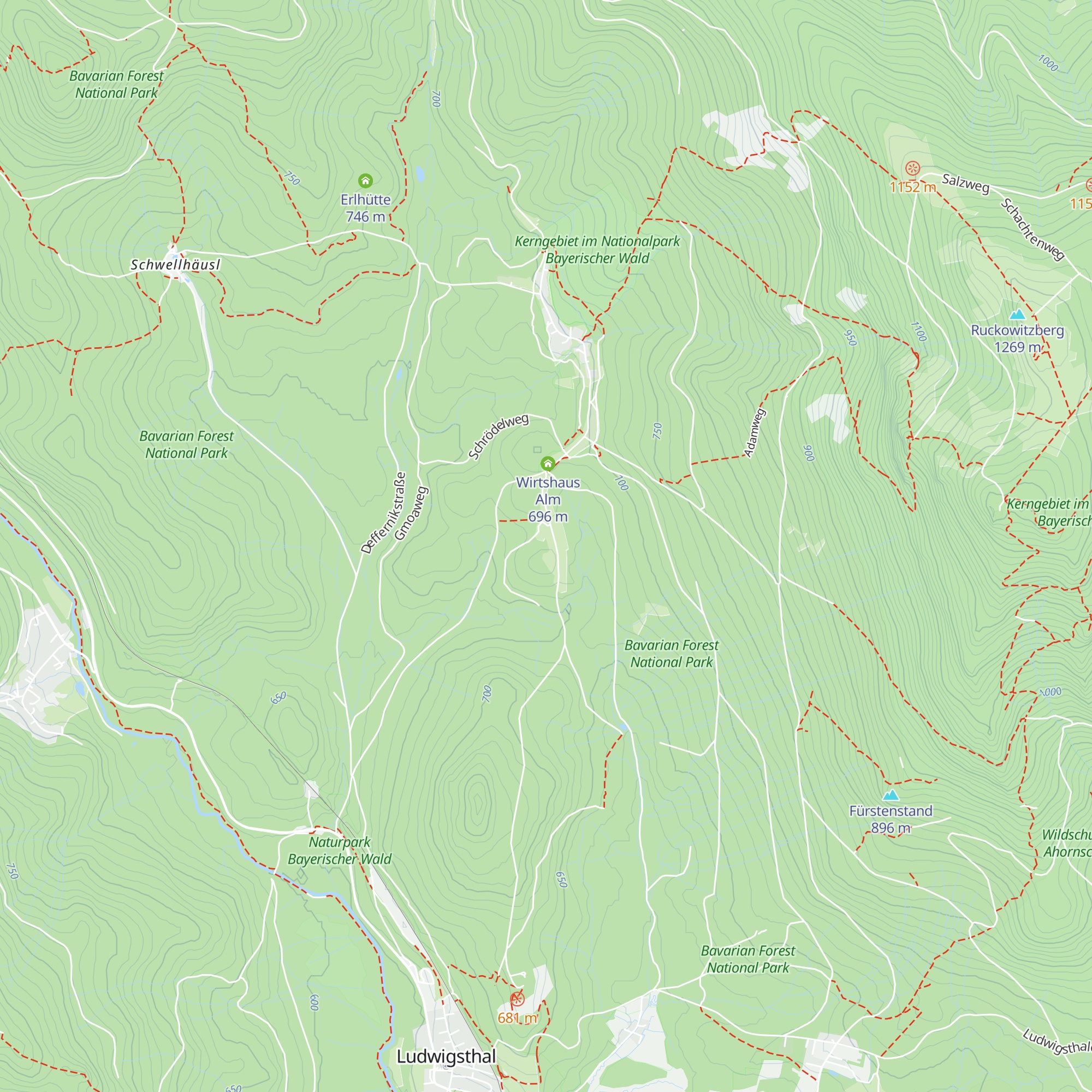 Thoreau-Hütte map
