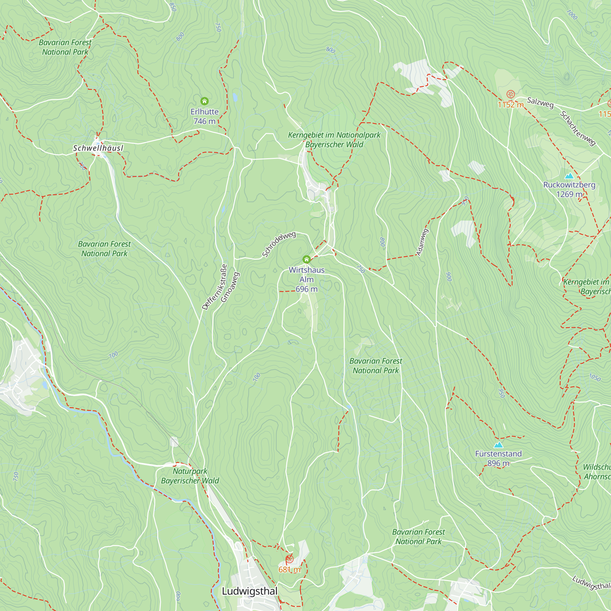 Thoreau-Hütte map