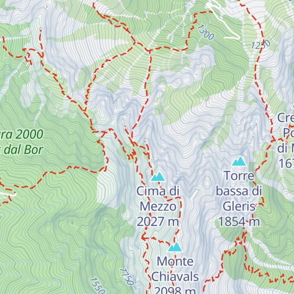 Map of Cima del Muini
