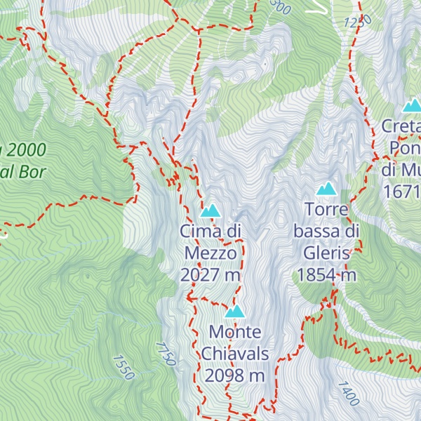Map of Cima di Mezzo