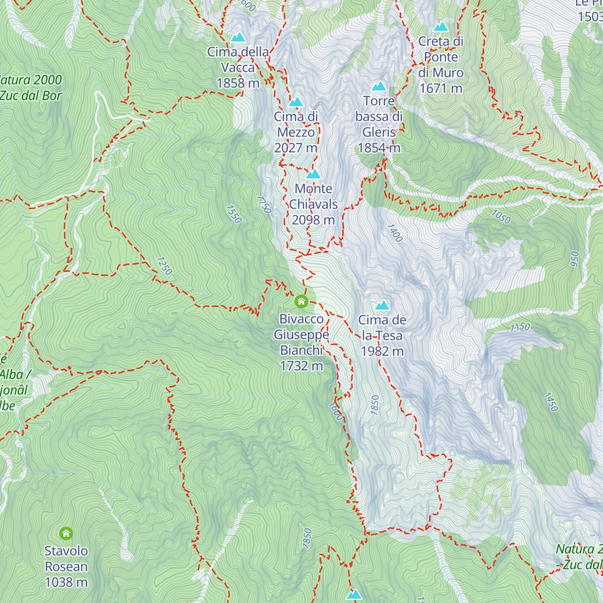 Bivacco Giuseppe Bianchi map