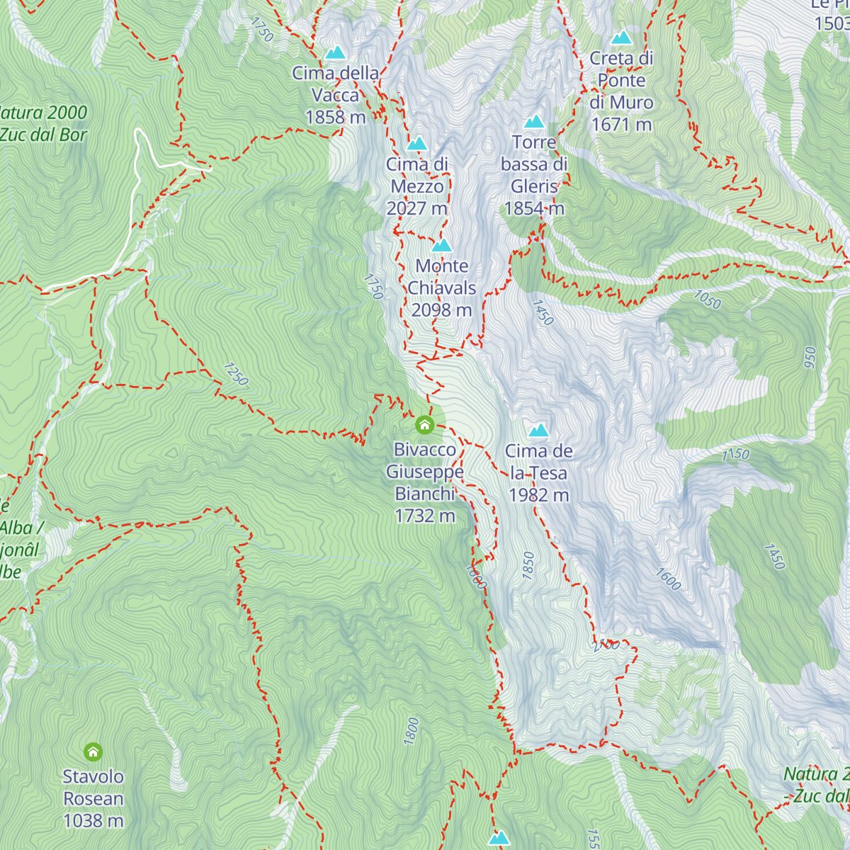 Bivacco Giuseppe Bianchi map