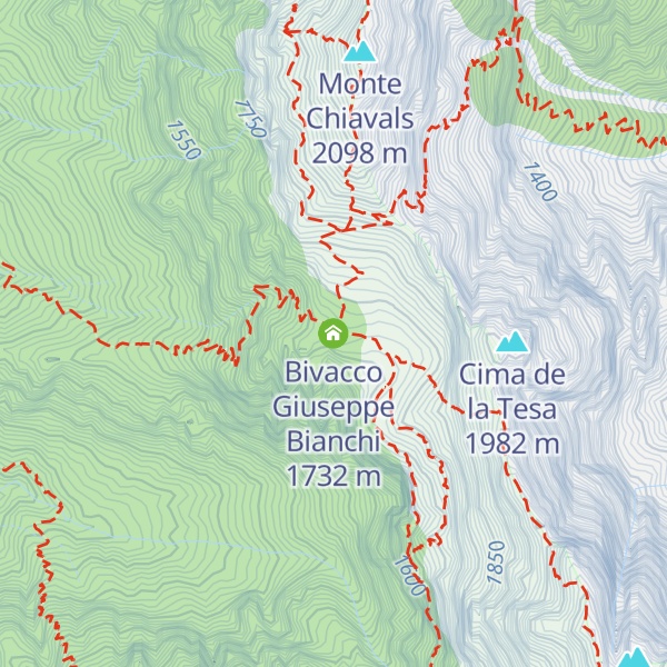 Map of Bivacco Giuseppe Bianchi