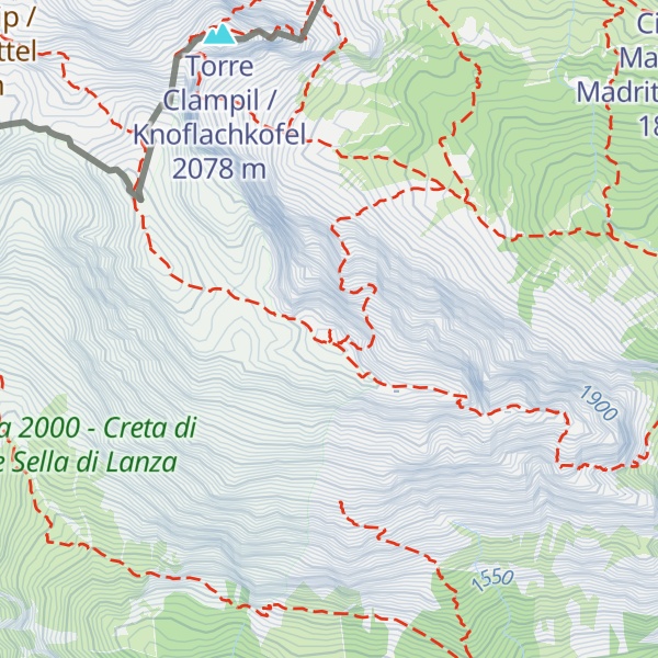 Map of Creta di Pricot