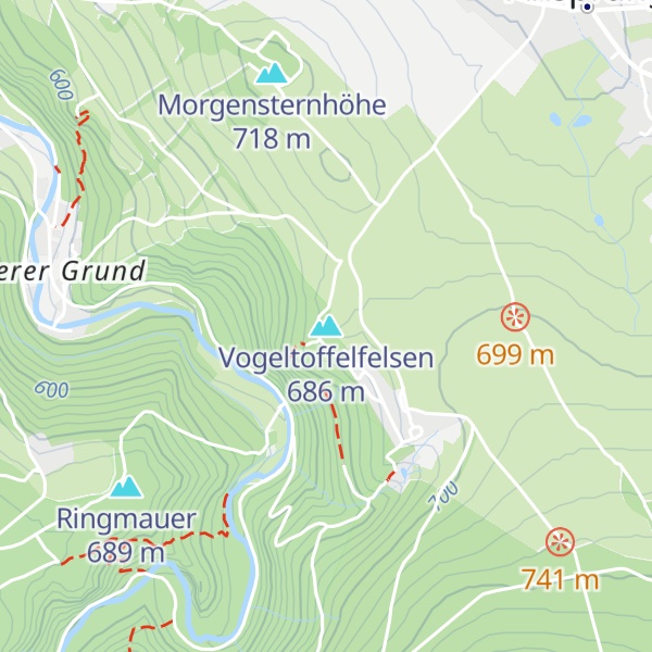 Map of Vogeltoffelfelsen