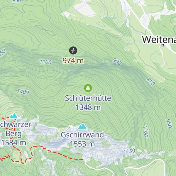 Map of Schlüterhütte