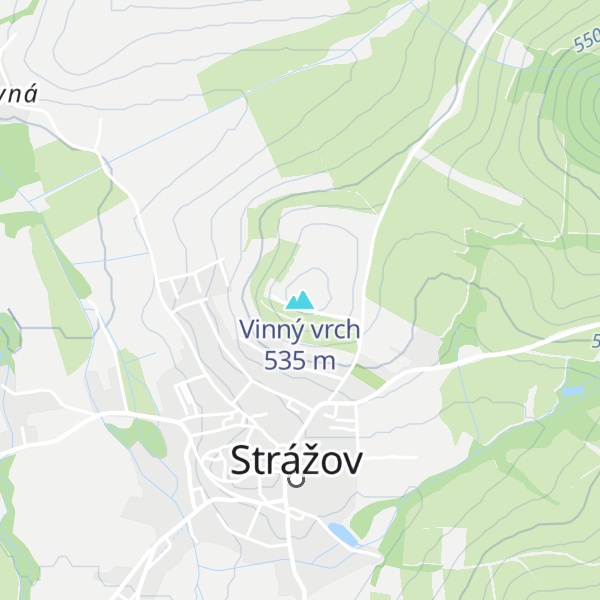 Map of Vinný vrch
