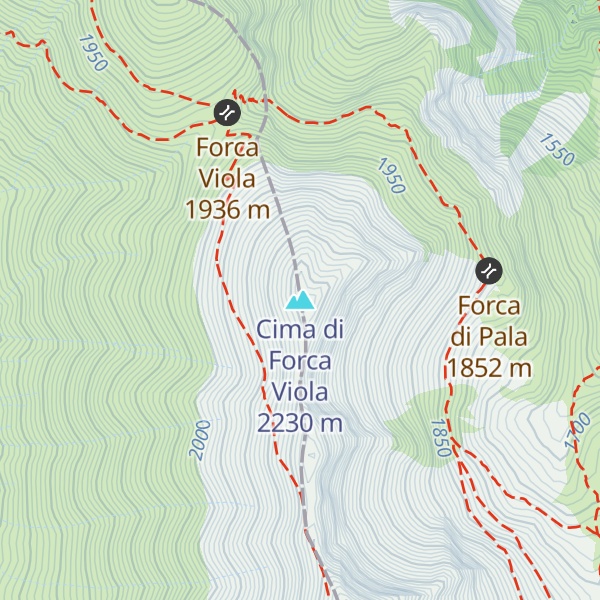 Map of Cima di Forca Viola