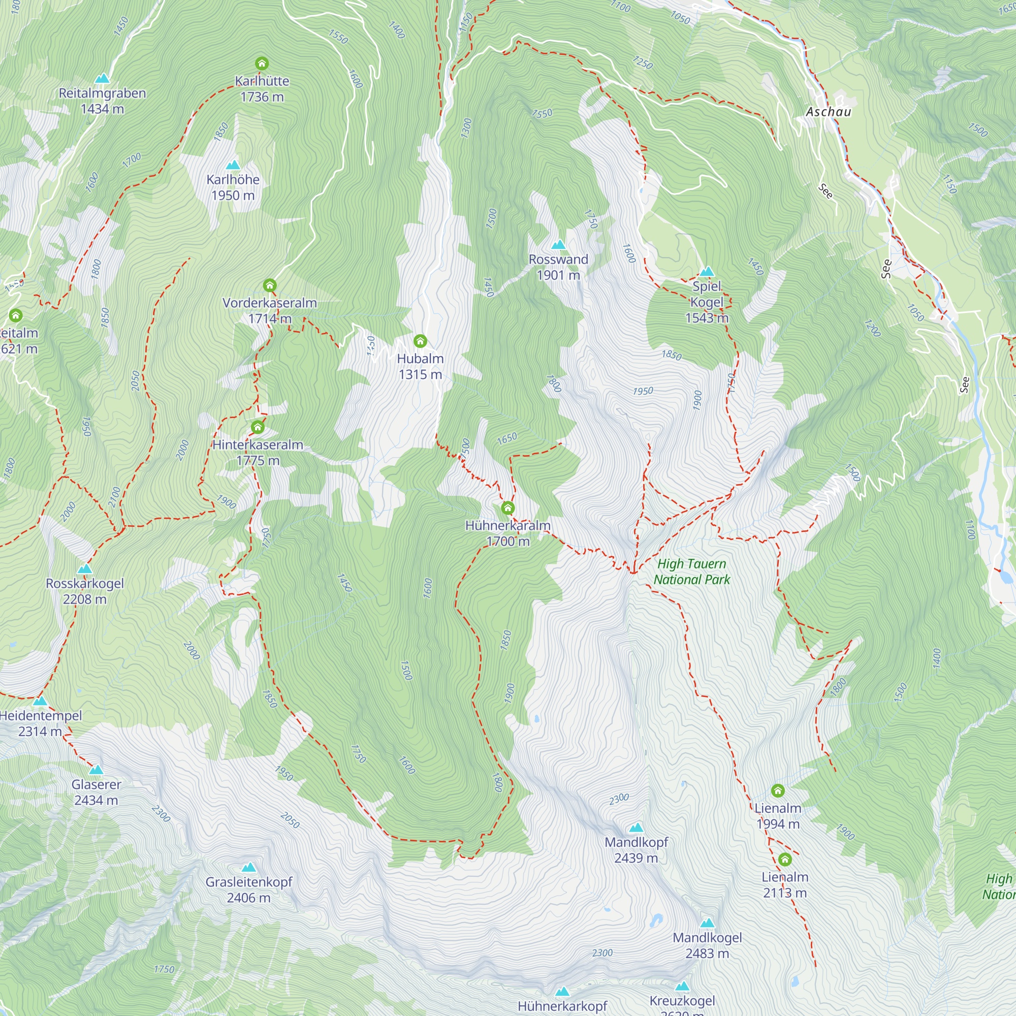 Hühnerkaralm map