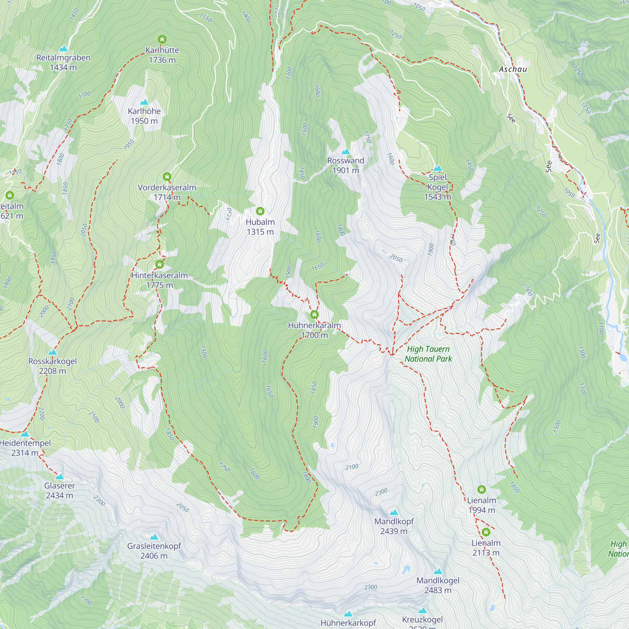 Hühnerkaralm map