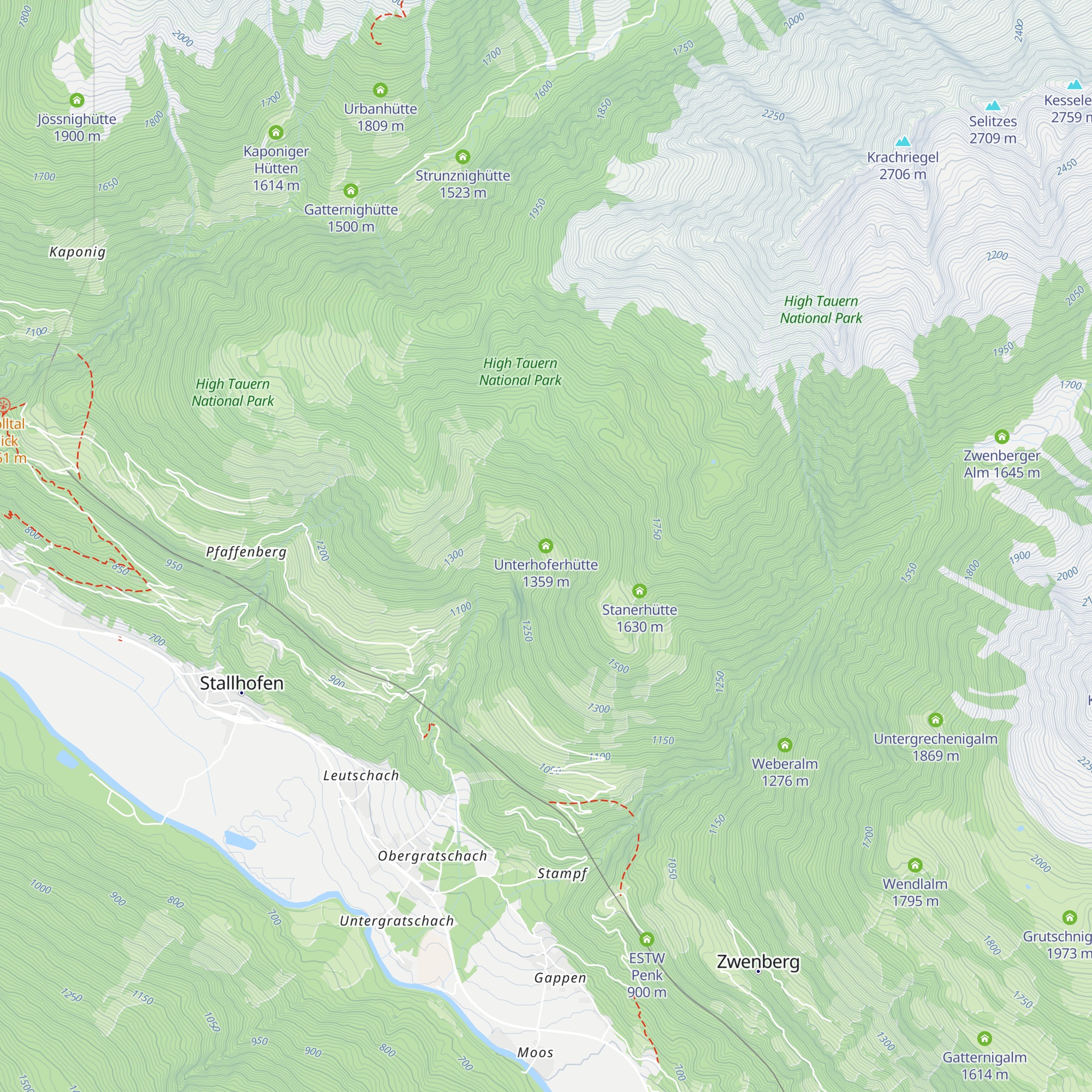 Unterhoferhütte map