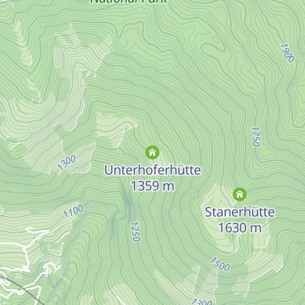 Map of Unterhoferhütte