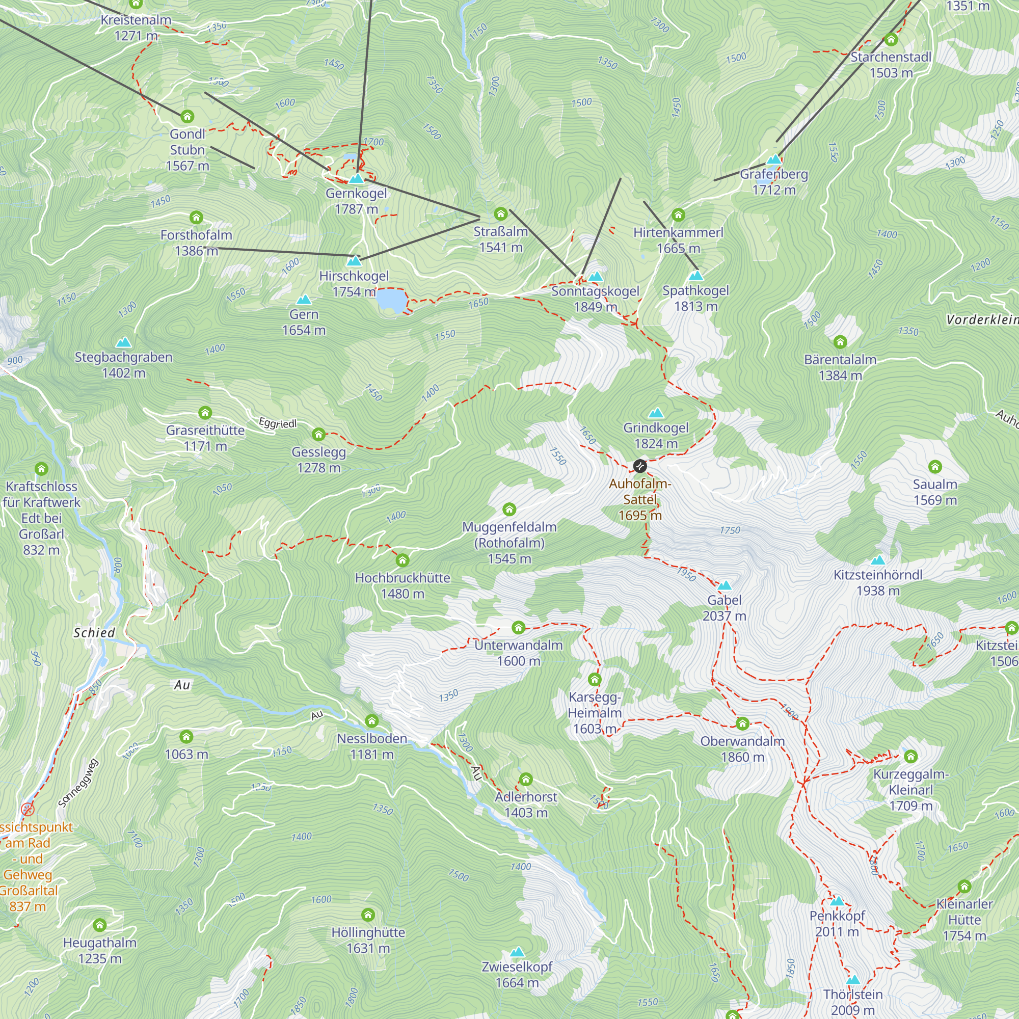 Muggenfeldalm (Rothofalm) map
