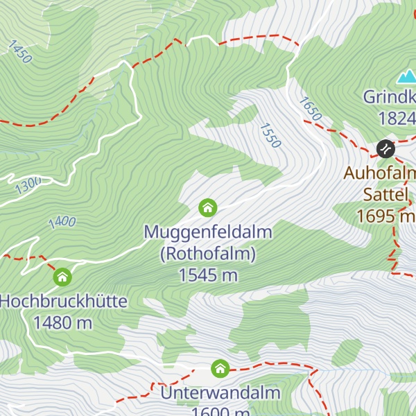 Map of Muggenfeldalm (Rothofalm)