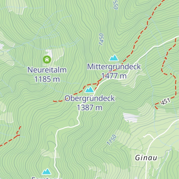 Map of Obergründeck