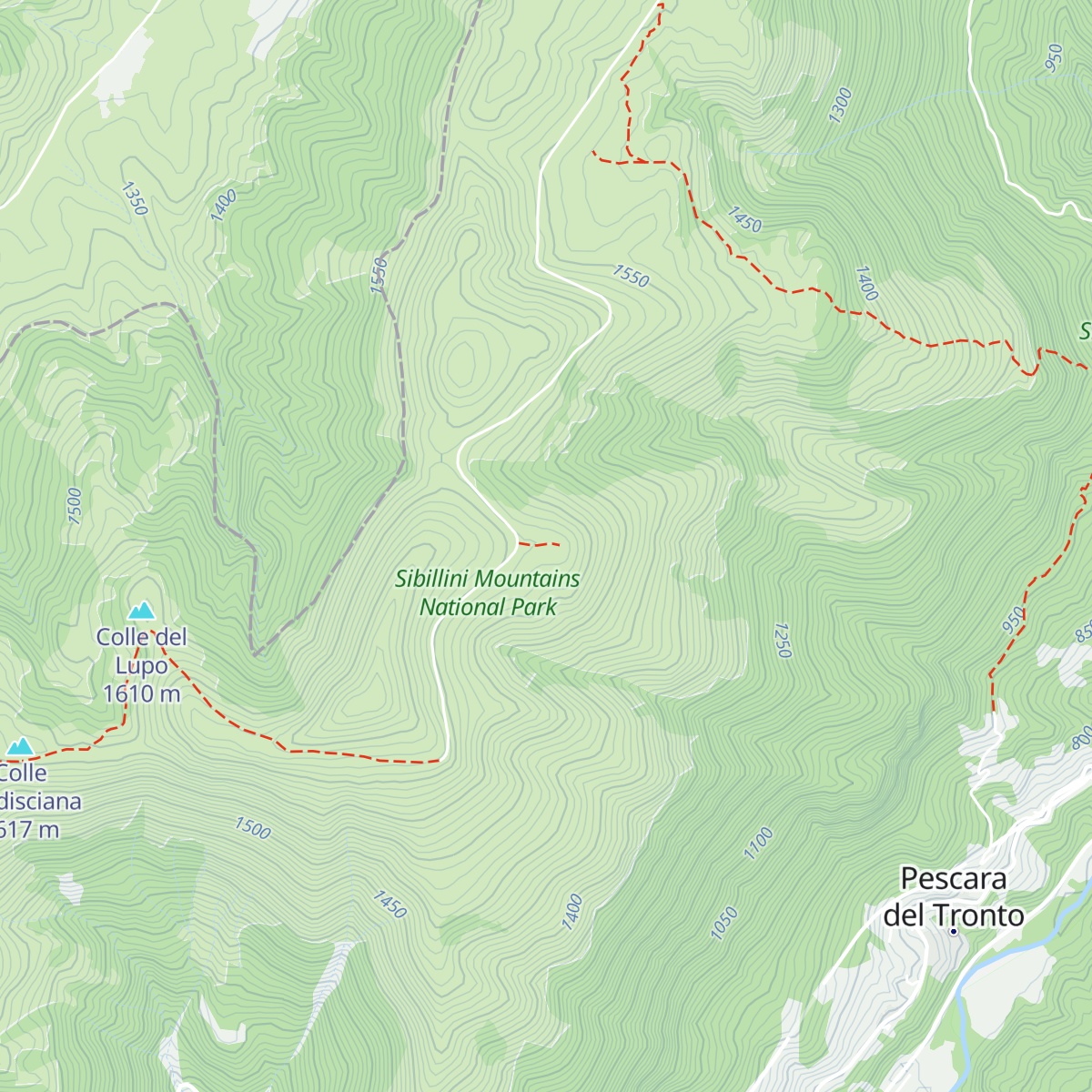 Rifugio Belvedere map