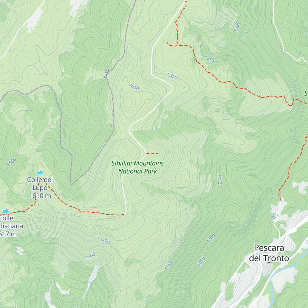 Rifugio Belvedere map