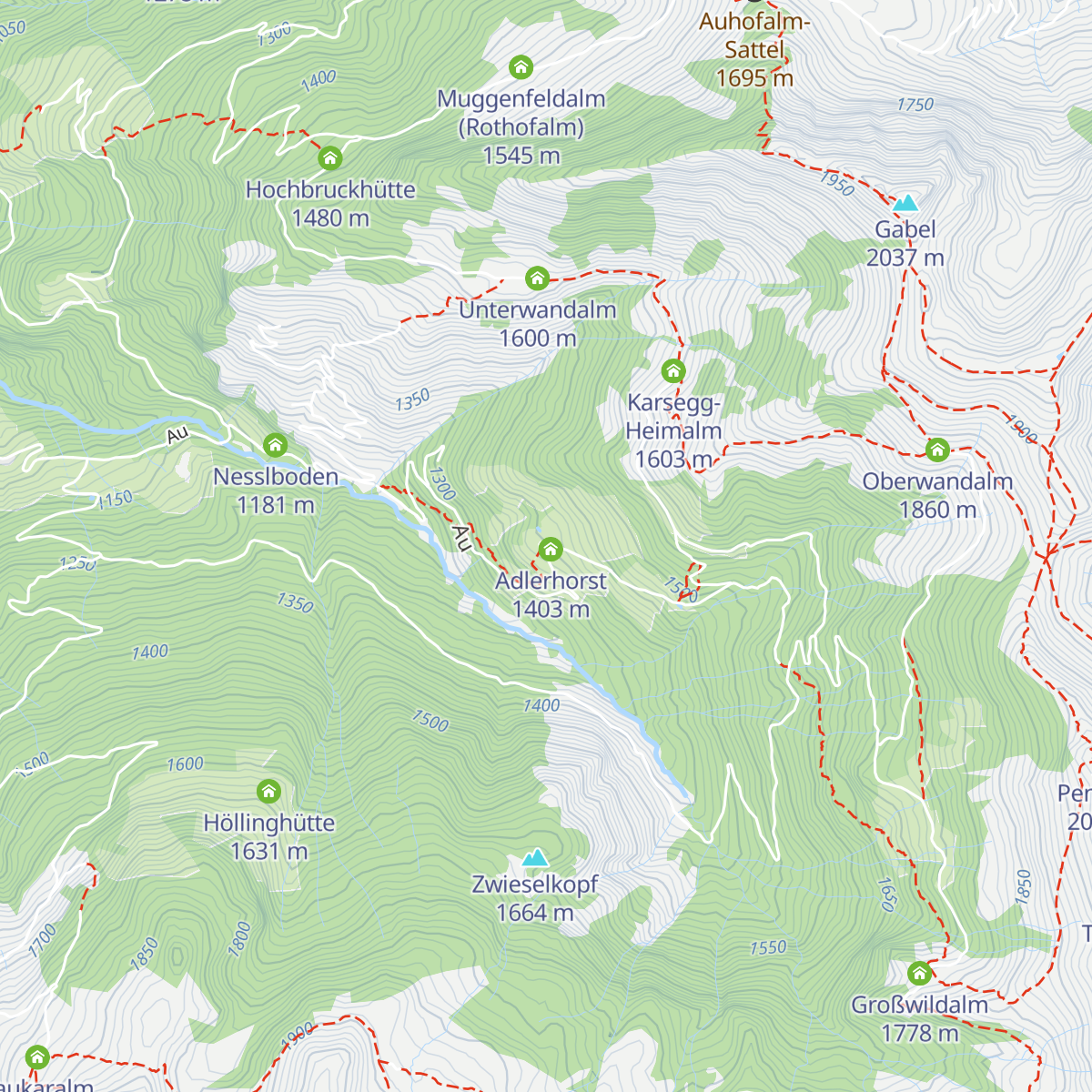 Breitenebenalm map