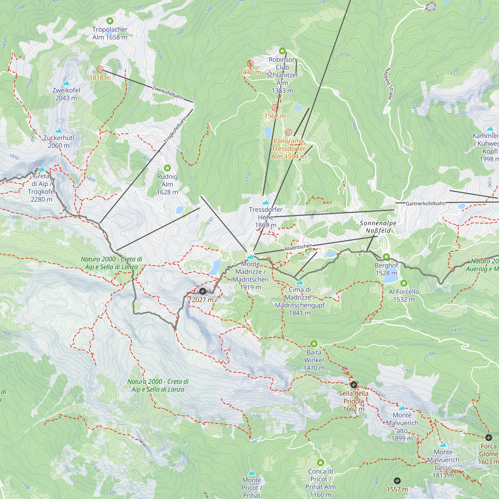 Kofelalm map