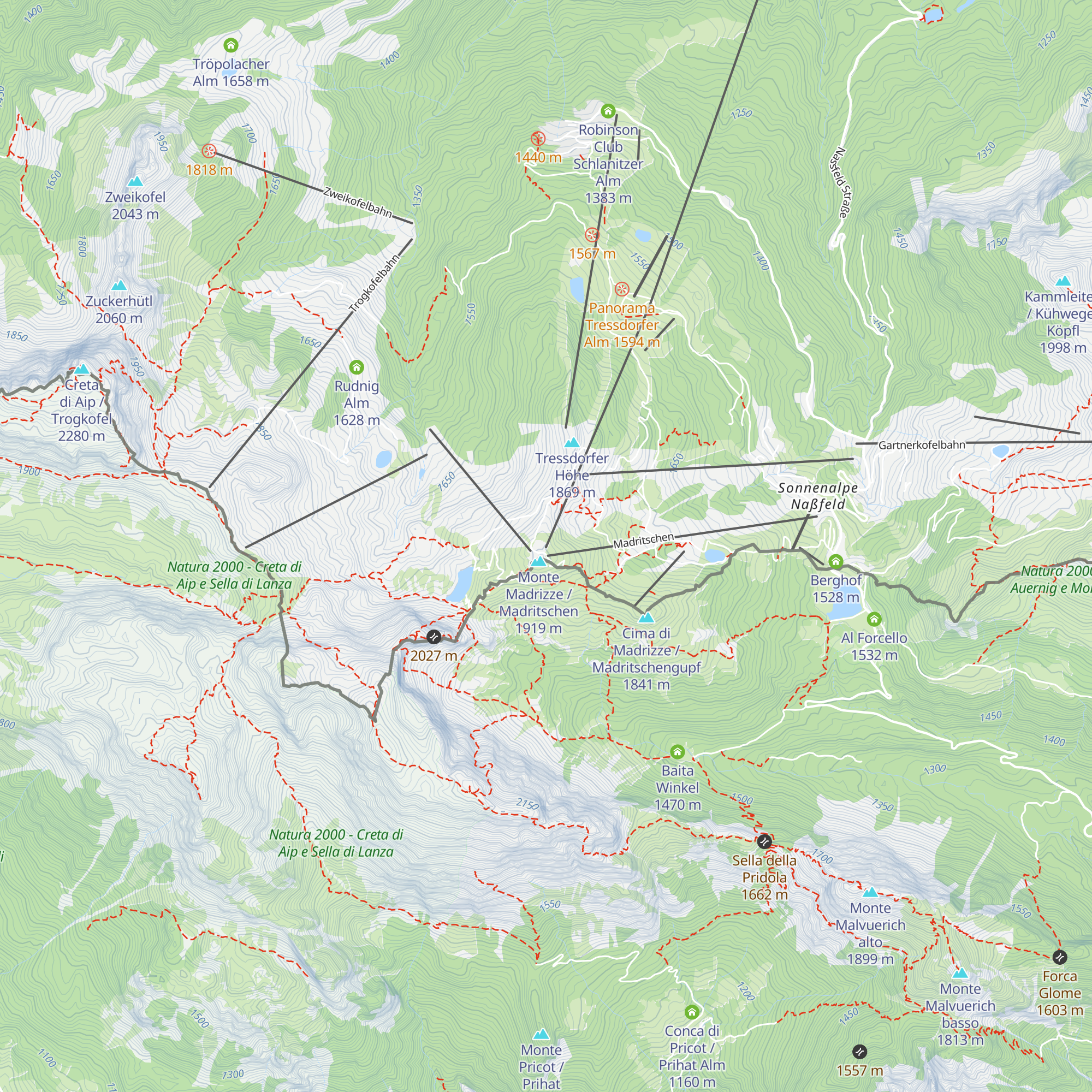 Millennium Express map