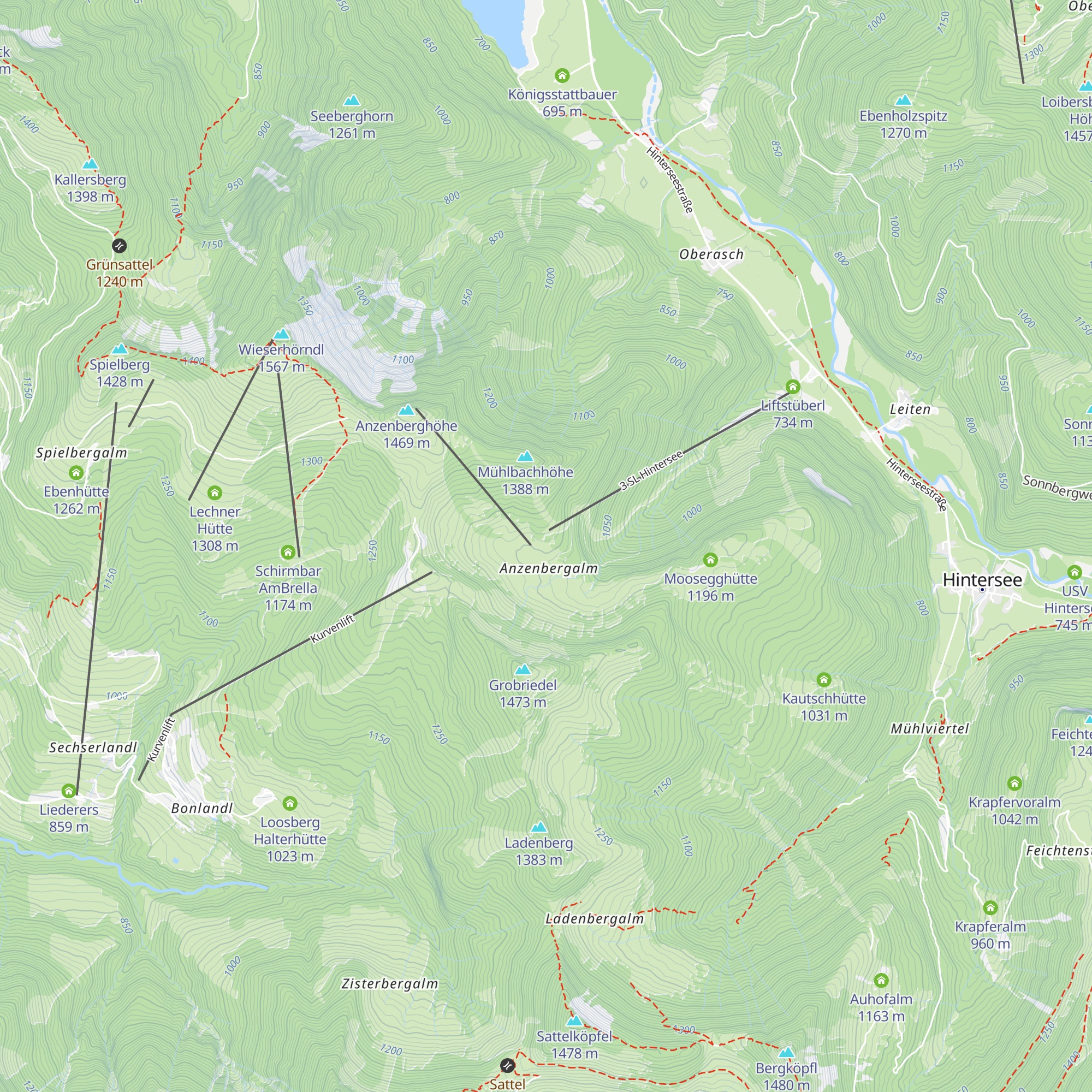Bergrestaurant Anzenbergalm map