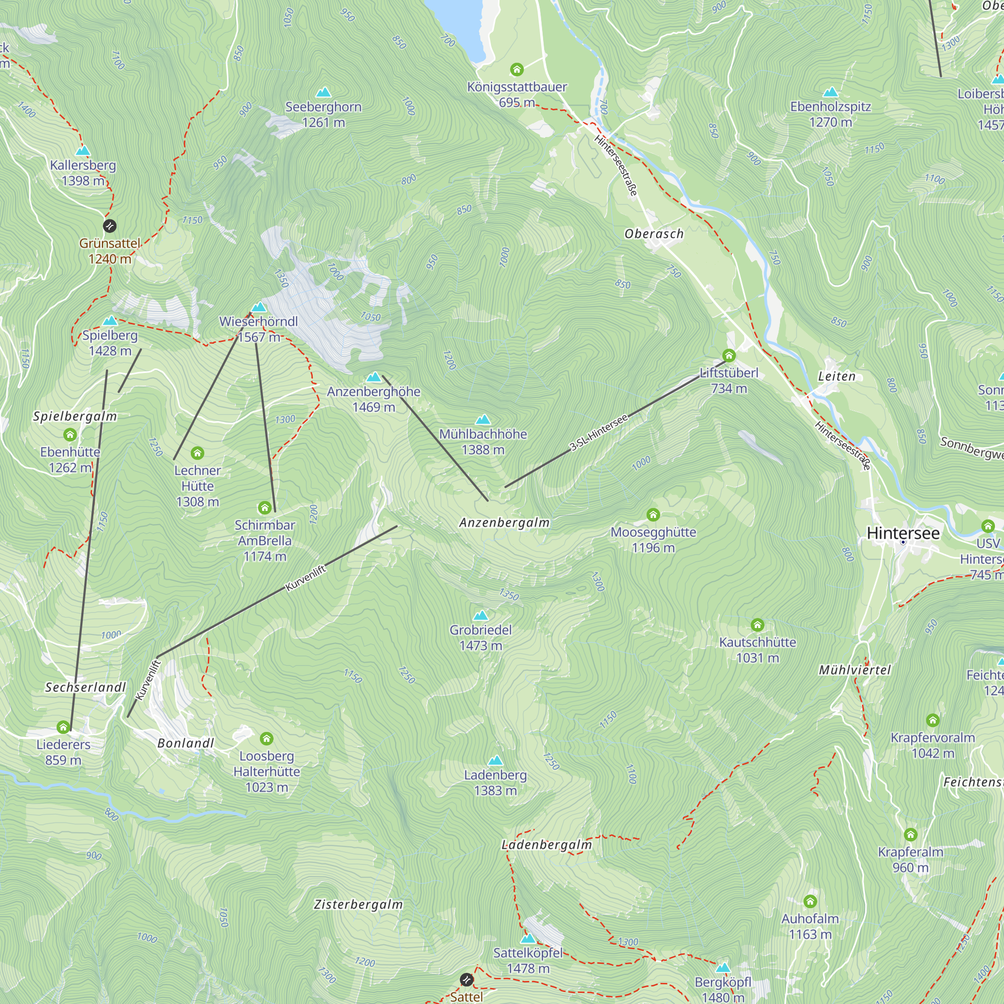 Bergrestaurant Anzenbergalm map