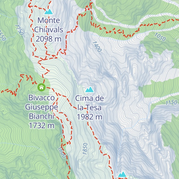 Map of Cima de la Tesa