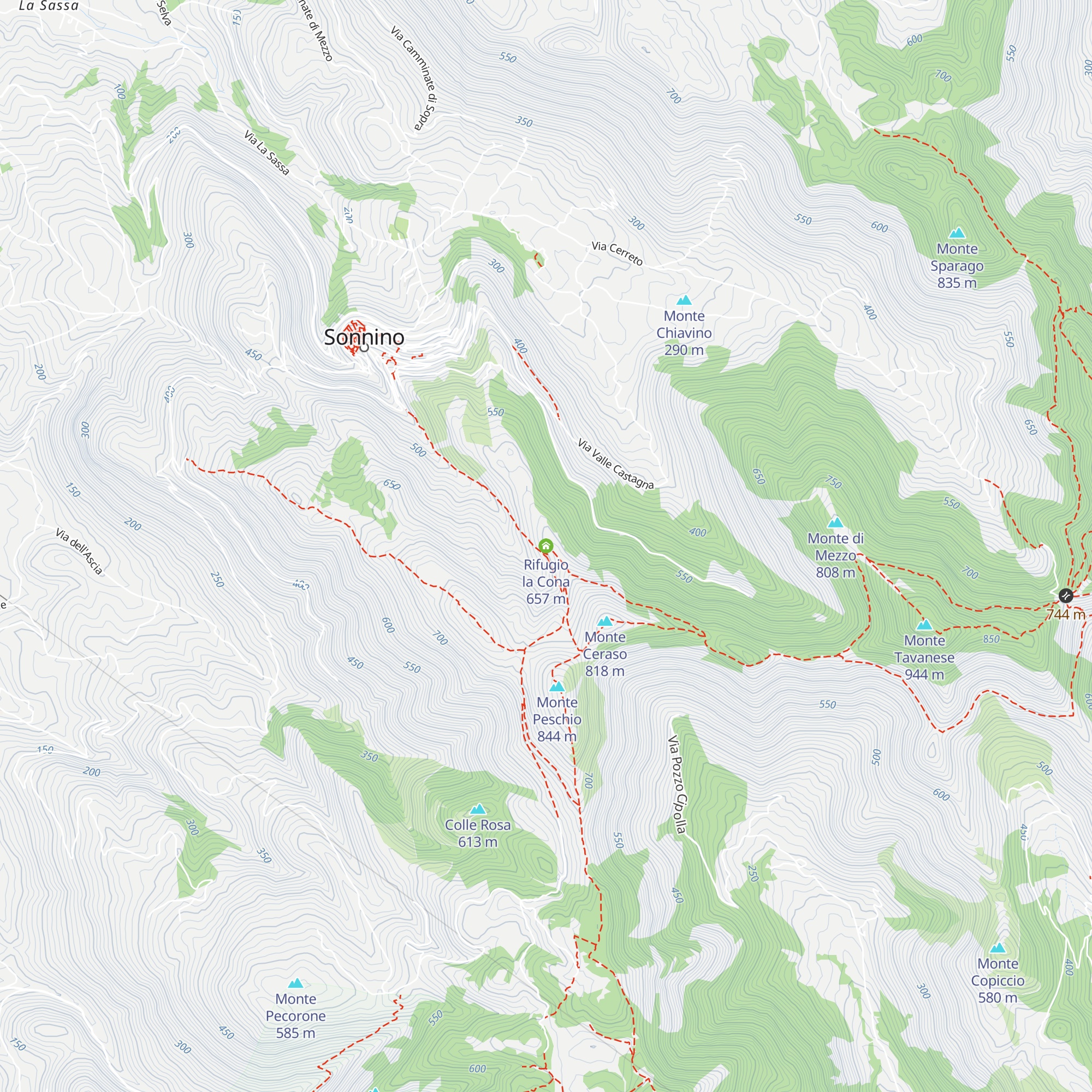 Rifugio la Cona map