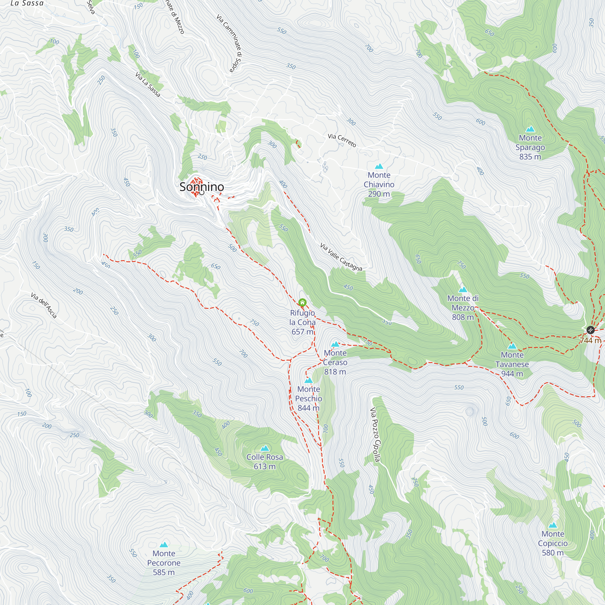 Rifugio la Cona map