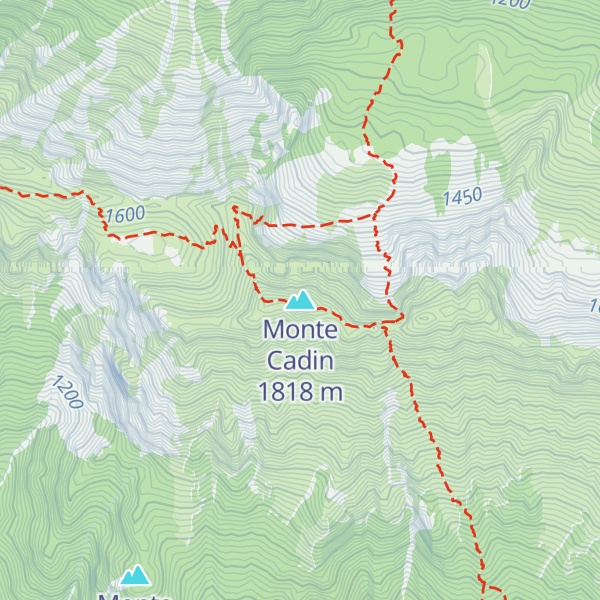 Map of Monte Cadin