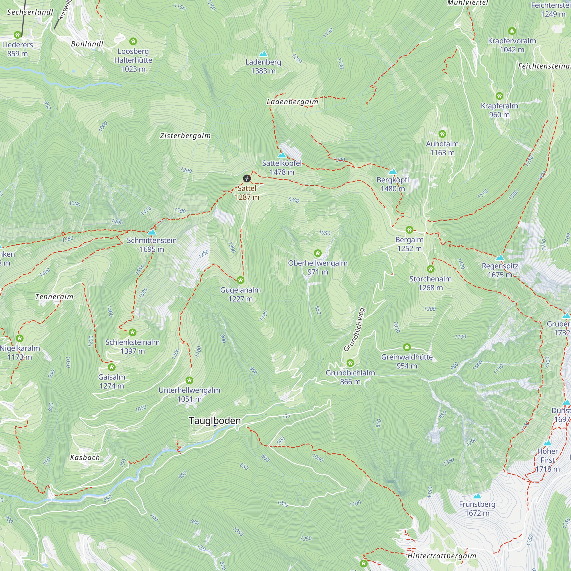 Nesselgrabenalm map