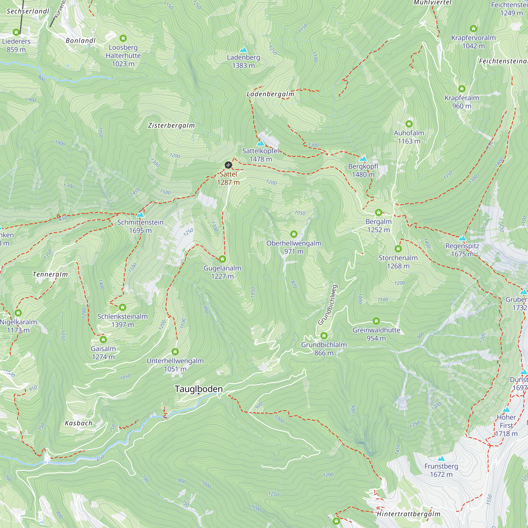 Nesselgrabenalm map